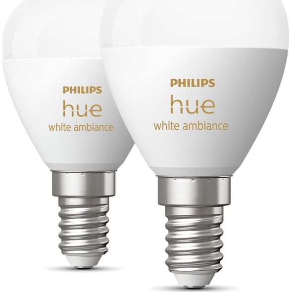 Signify Philips Hue White Amb. E14 Luster Tropfen Doppelpack 2x470lm
