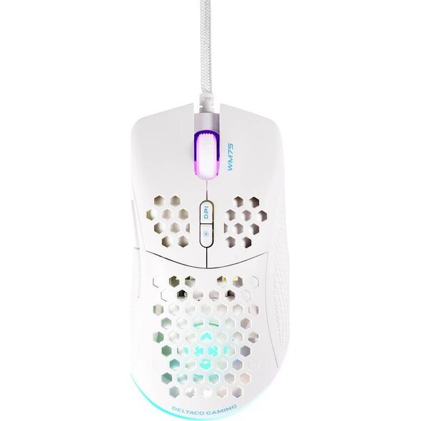 Mysz Deltaco Deltaco Gaming Baltas LINE WM75 Lengva žaidimų pelė, RGB, balta GAM-108-W