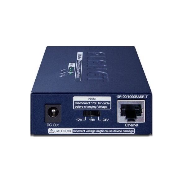 Adapter powerline Planet PLANET POE-172S rozgałęziacz sieciowy Czarny Obsługa PoE