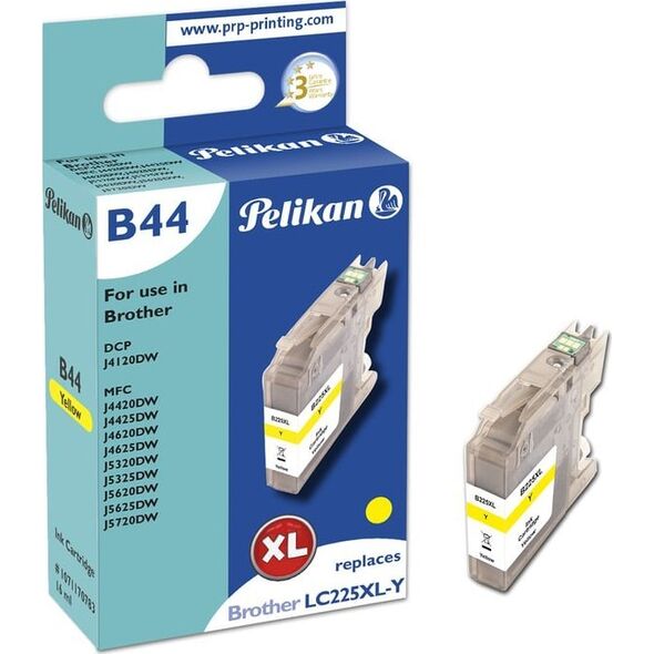 Pelikan Pelikan B44 Yellow nabój z tuszem 1 szt. Zamiennik Wysoka (XL) wydajność Żółty