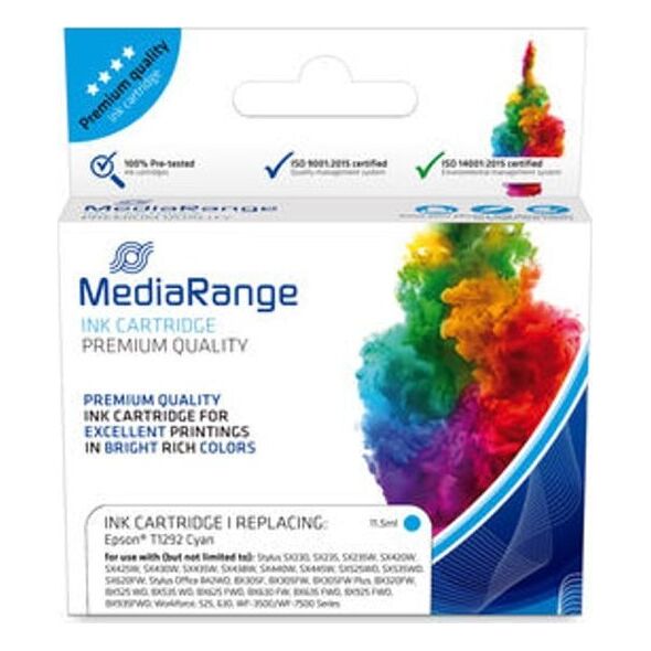 MediaRange MediaRange MRET129C nabój z tuszem 1 szt. Zamiennik Cyjan
