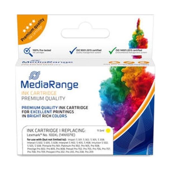 MediaRange MediaRange MRLX100YXL nabój z tuszem 1 szt. Zamiennik Żółty