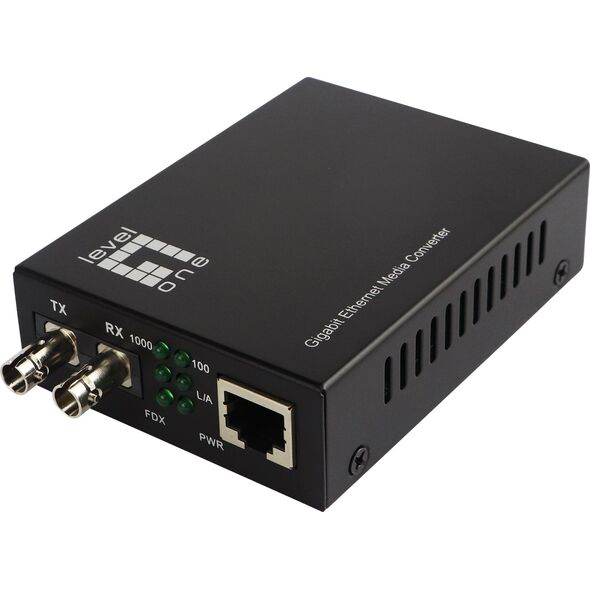 Konwerter światłowodowy LevelOne LevelOne GVT-2003 konwerter sieciowy 1000 Mbit/s 1310 nm Pojedynczy Czarny