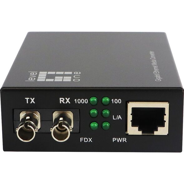 Konwerter światłowodowy LevelOne LevelOne GVT-2003 konwerter sieciowy 1000 Mbit/s 1310 nm Pojedynczy Czarny