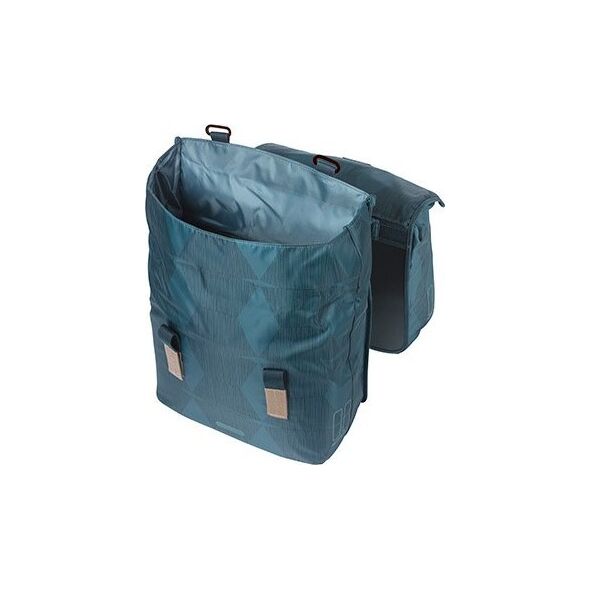 Basil Torba na bagażnik BASIL ELEGANCE DOUBLE PANNIER BAG MIK 40-49L, MIK System (ready to go) wodoodporna estate blue (NEW 2024)