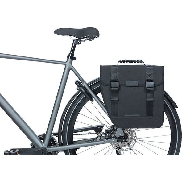 Basil Sakwa miejska pojedyncza BASIL TOUR SINGLE PANNIER BAG LEFT 14L, Hook On System, wodoodporna left black (NEW 2024)