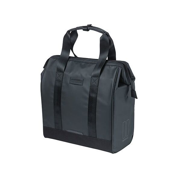 Basil Sakwa miejska pojedyncza BASIL GRAND TARPAULIN BICYCLE SHOPPER 23L, Hook On System, wodoodporna black (NEW 2024)