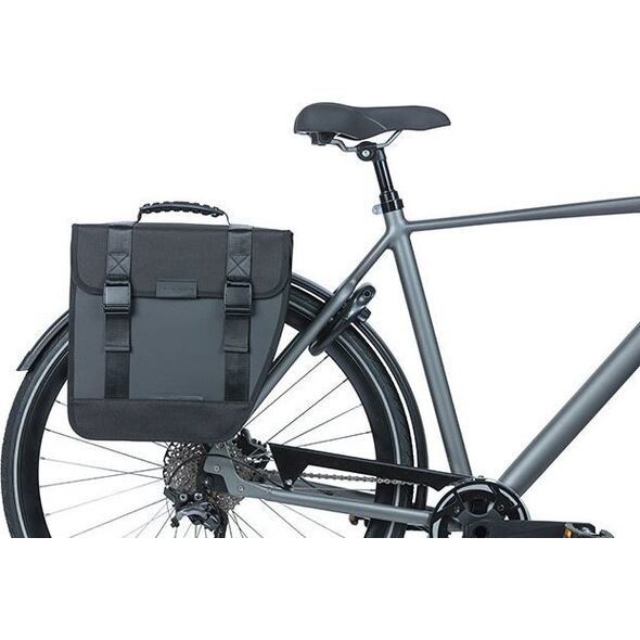 Basil Sakwa miejska pojedyncza BASIL TOUR WATERPROOF SINGLE PANNIER BAG RIGHT 14L, Hook On System, wodoodporna right black (NEW 2024)