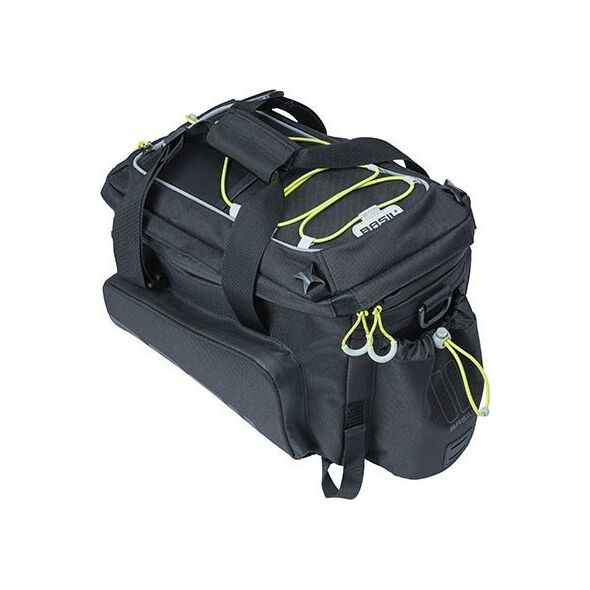 Basil Torba na bagażnik BASIL MILES TARPAULIN TRUNKBAG XL PRO 9-36L, 100% wodoodporna black lime (bez płytki mocującej) (NEW 2024)