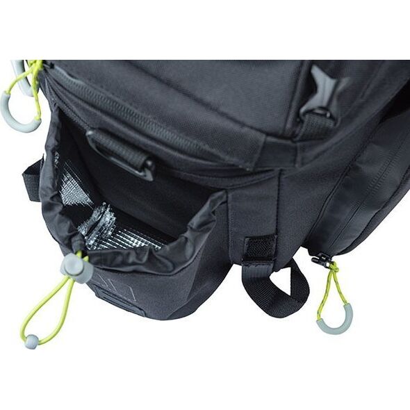 Basil Torba na bagażnik BASIL MILES TARPAULIN TRUNKBAG XL PRO 9-36L, 100% wodoodporna black lime (bez płytki mocującej) (NEW 2024)