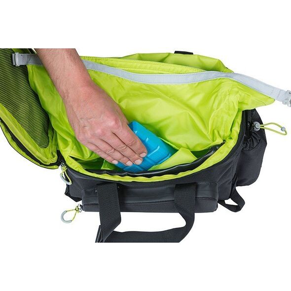 Basil Torba na bagażnik BASIL MILES TARPAULIN TRUNKBAG XL PRO 9-36L, 100% wodoodporna black lime (bez płytki mocującej) (NEW 2024)