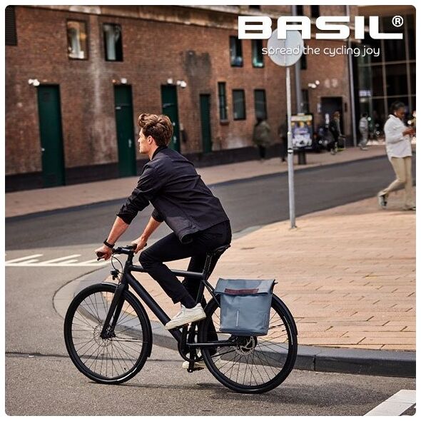 Basil Sakwa Miejska Pojedyncza BASIL CITY SHOPPER 14-16L, Hook On System graphite blue (NEW 2024)