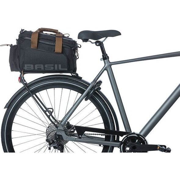 Basil Torba na bagażnik BASIL MILES TARPAULIN TRUNKBAG XL PRO 9-36L, 100% wodoodporna black slate (bez płytki mocującej) (NEW 2024)