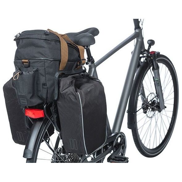 Basil Torba na bagażnik BASIL MILES TARPAULIN TRUNKBAG XL PRO 9-36L, 100% wodoodporna black slate (bez płytki mocującej) (NEW 2024)