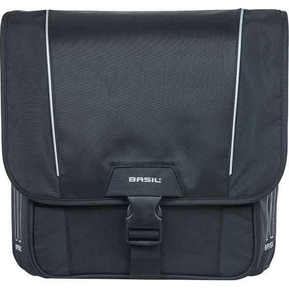 Basil Sakwa miejska podwójna BASIL SPORT DESIGN DOUBLE PANNIER BAG MIK 32L, MIK System (ready to go), czarna (NEW 2024)