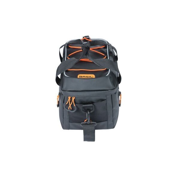 Basil Torba na bagażnik BASIL MILES TARPAULIN TRUNKBAG MIK 7L, MIK System (ready to go), 100% wodoodporna black orange (NEW 2024)