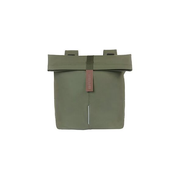 Basil Sakwa miejska podwójna BASIL CITY DOUBLE PANNIER BAG 28-32L, Universal Bridge System, moss green (NEW 2024)