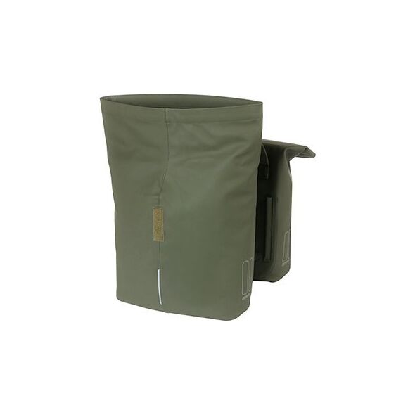 Basil Sakwa miejska podwójna BASIL CITY DOUBLE PANNIER BAG 28-32L, Universal Bridge System, moss green (NEW 2024)