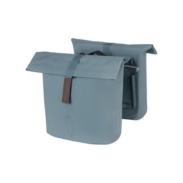 Basil Sakwa miejska podwójna BASIL CITY DOUBLE PANNIER BAG MIK 28-32L, MIK System (ready to go), graphite blue (NEW 2024)