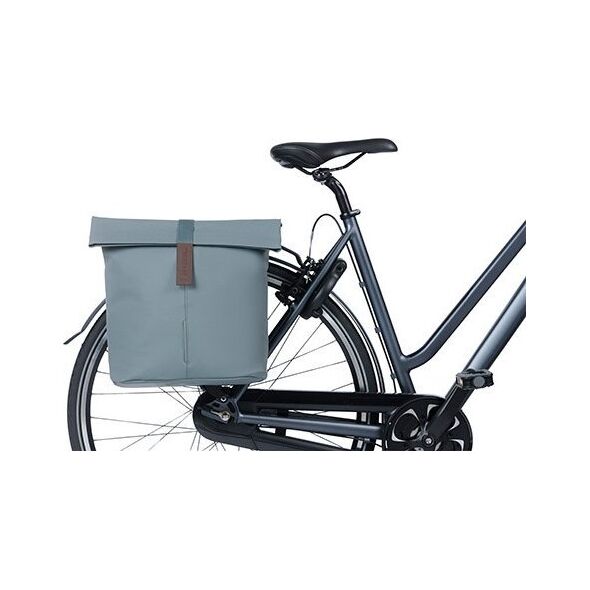 Basil Sakwa miejska podwójna BASIL CITY DOUBLE PANNIER BAG MIK 28-32L, MIK System (ready to go), graphite blue (NEW 2024)