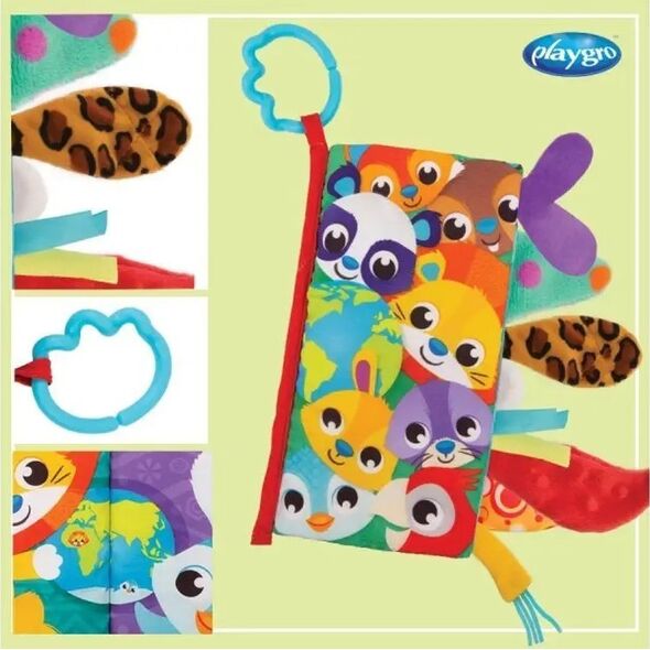 Playgro PLAYGRO minkšta knygutė Tails of the World, 187967