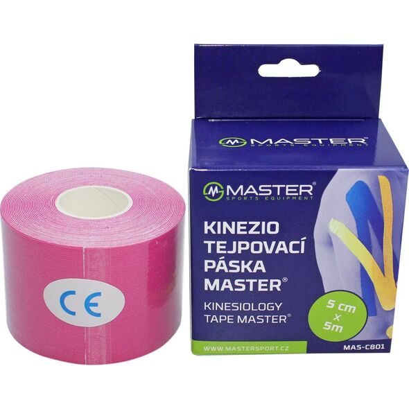Master Taśma Kinezjologiczna MASTER 5 cm x 5 m Różowa