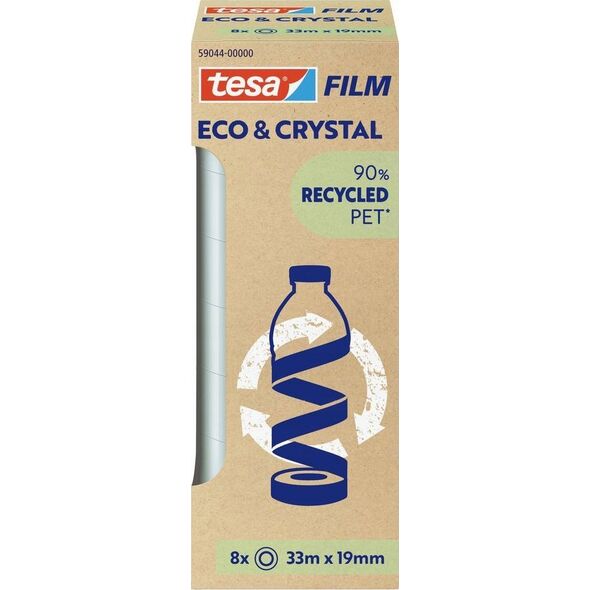Tesa tesafilm® Eco & Crystal, 33m x 19mm, 8-pack