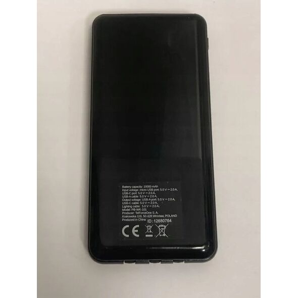 Powerbank Deltaco Išorinė baterija DELTACO 10 000 mAh, 2x USB-A, 1x USB-C / PB-C1005