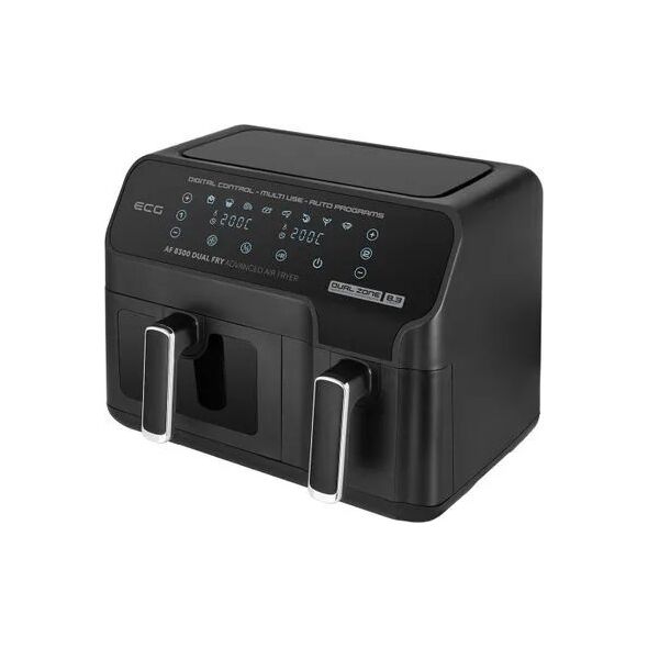 Frytkownica beztłuszczowa ECG ECG AF 8300 Dual Fry Hot air fryer, 5.2 L + 3.1 L, temperature setting 80-200 °C, 60 min timer