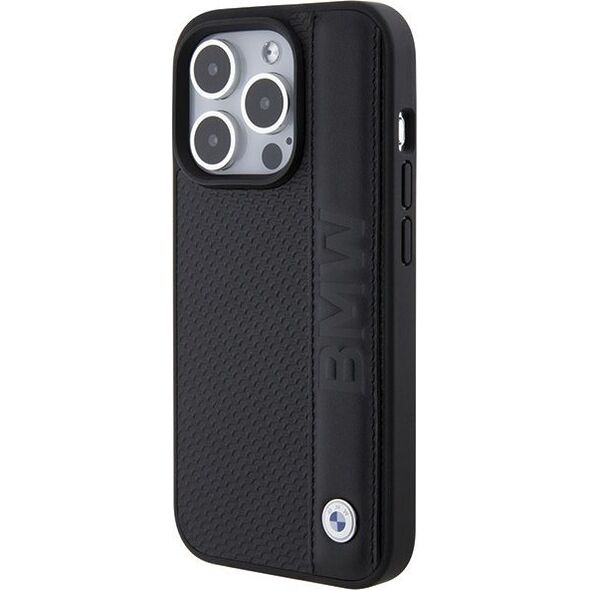 Triton BMW BMHCP15L22RDPK iPhone 15 Pro 6.1" czarny/black hardcase Leather Textured & Stripe