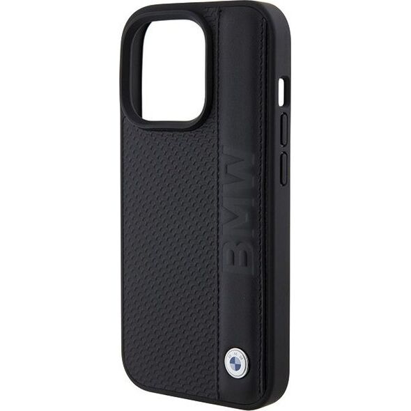 Triton BMW BMHCP15L22RDPK iPhone 15 Pro 6.1" czarny/black hardcase Leather Textured & Stripe