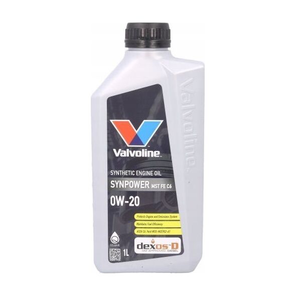 Valvoline Alyva varikliui Synpower MST FE C6 0W20 1L, Valvoline