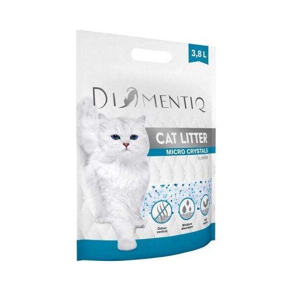 Żwirek dla kota Diamentiq Żwirek Micro Crystals Silikonowy, Zbrylający się dla kota - 3,8 l