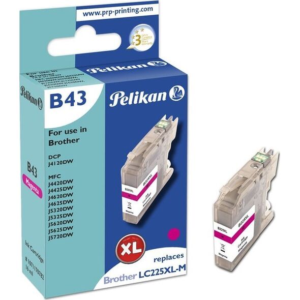 Pelikan Pelikan B43 Magenta nabój z tuszem 1 szt. Zamiennik Wysoka (XL) wydajność Purpurowy