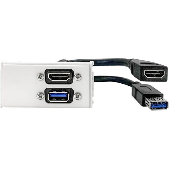 VivoLink Vivolink WI221261 gniazdko elektryczne HDMI + USB A Biały