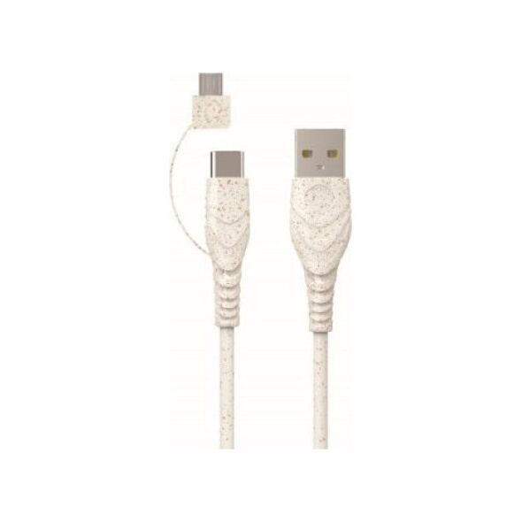 Kabel USB BIOnd BIOND BIO-12-TCM USB-C to Type-C+Micro 3A cable 1,2m