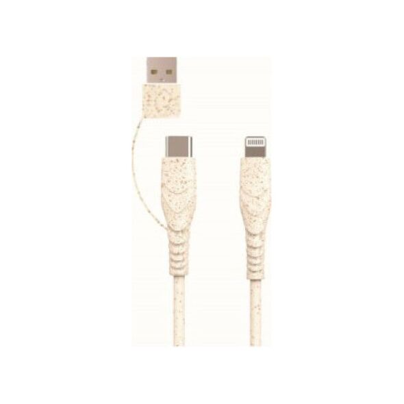 Kabel USB BIOnd USB-C - Lightning 1.2 m Biały (BIO-CT-IP)
