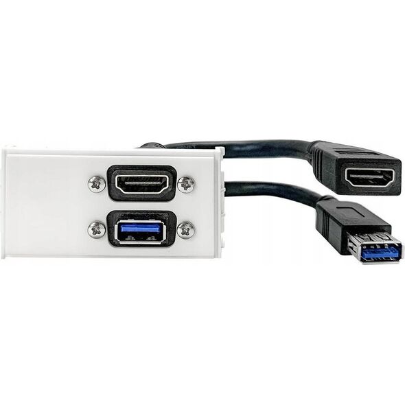 VivoLink Vivolink WI221295 gniazdko elektryczne HDMI + USB A Biały