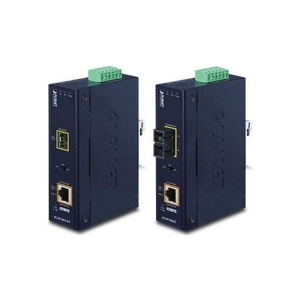 Konwerter światłowodowy Planet PLANET IP30 Industrial 10/100/1000BAS konwerter sieciowy 1000 Mbit/s Niebieski