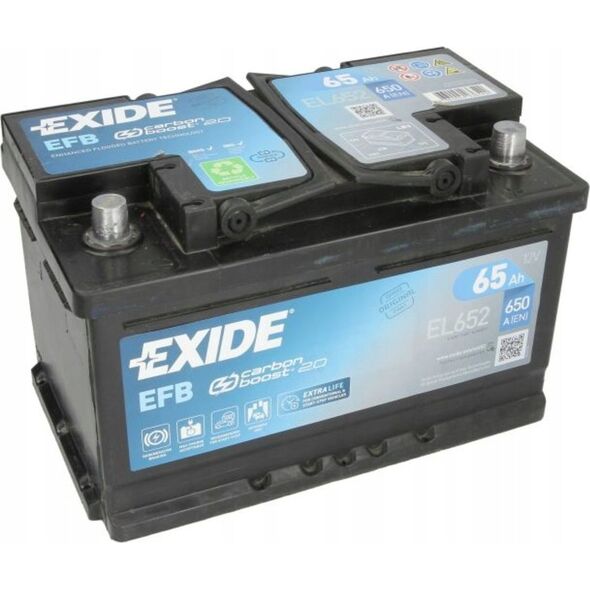 EXIDE EXIDE EL652 EFB 65Ah 650A (EN) 12V akumuliatorius