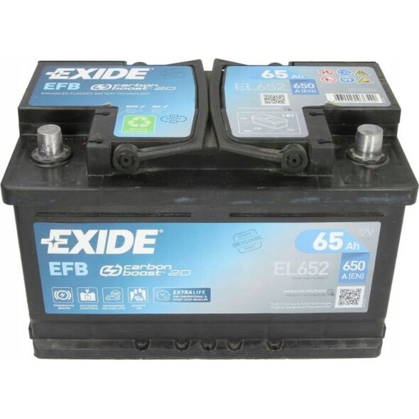 EXIDE EXIDE EL652 EFB 65Ah 650A (EN) 12V akumuliatorius