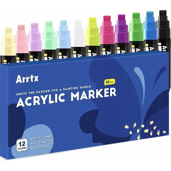 ARRTX Akriliniai markeriai - flomasteriai ARRTX, 12 spalvų