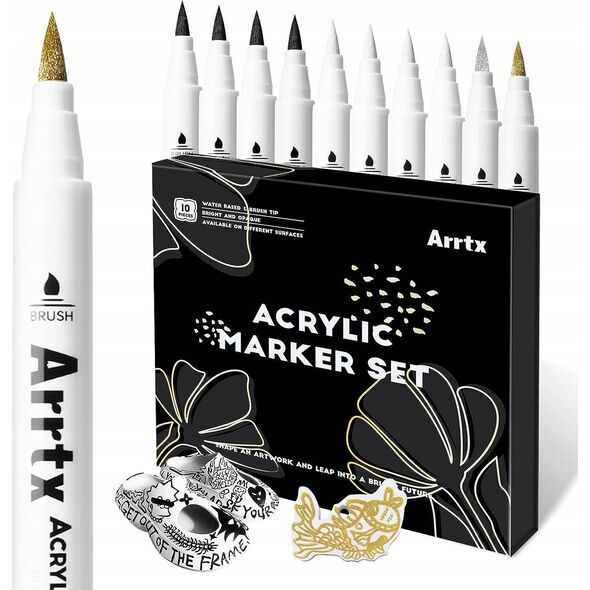 ARRTX Profesionalūs akriliniai markeriai - flomasteriai ARRTX, 4 spalvų 10vnt.