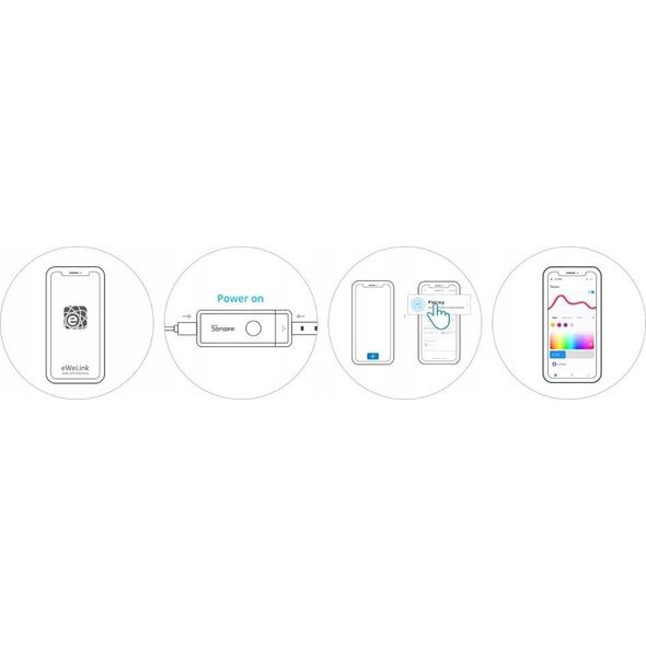 Taśma LED Sonoff Sonoff L3 RGB Wifi Led juostos komplektas 5 m