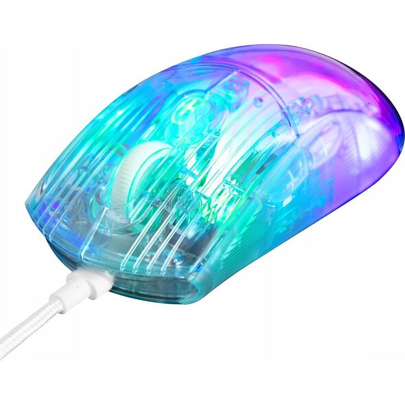 Mysz Deltaco DM330 permatoma RGB DELTACO GAMING žaidimų pelė, 1000 Hz, 3327 IC / GAM-159-T / 4222234