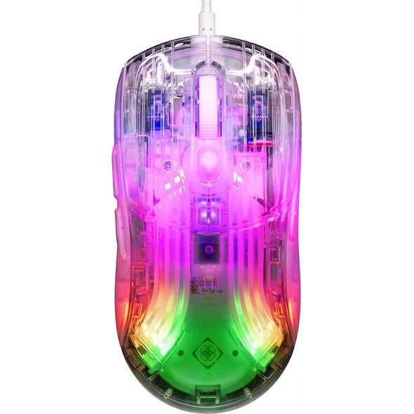 Mysz Deltaco DM330 permatoma RGB DELTACO GAMING žaidimų pelė, 1000 Hz, 3327 IC / GAM-159-T / 4222234