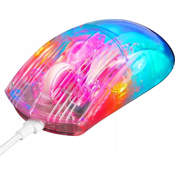 Mysz Deltaco DM330 permatoma RGB DELTACO GAMING žaidimų pelė, 1000 Hz, 3327 IC / GAM-159-T / 4222234