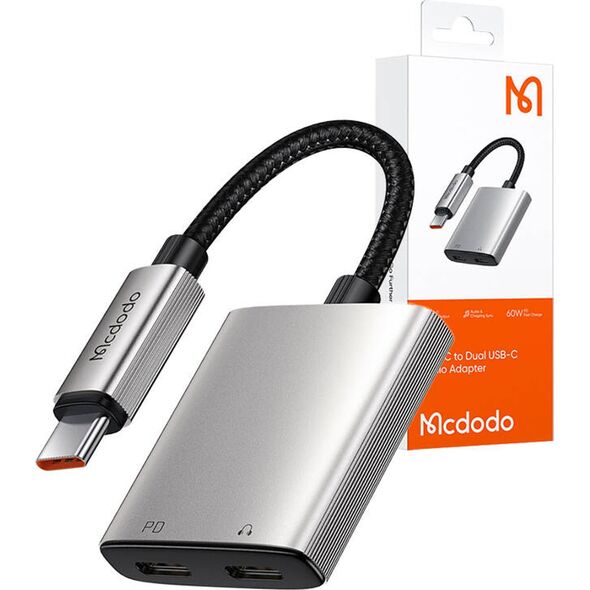 Mcdodo Adapter audio 2w1 USB-C do 2x USB C Mcdodo CA-5570
