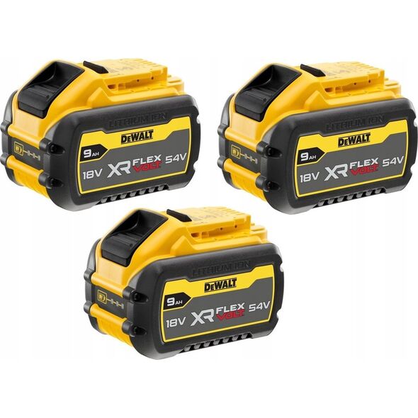 Dewalt Priedų rinkinys DeWalt DCB118X3| 18/54 V| 3x9,0 Ah + pakrovėjas DCB118