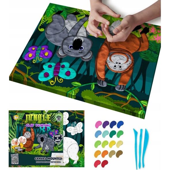 Planet Splat Planet paveikslas iš modelino, Džiunglės 30x40cm